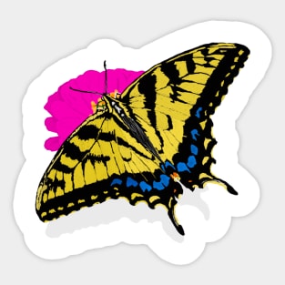 Yellow Monarch Sticker